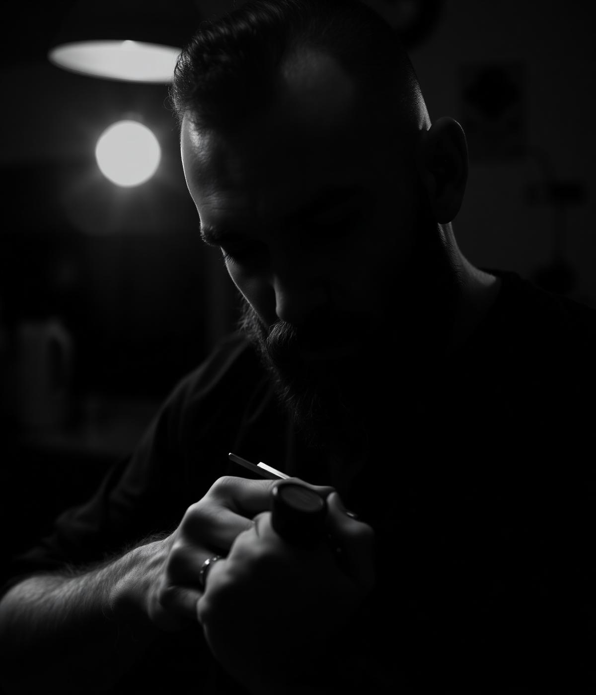Barber at work